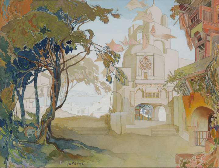 Design for a Stage Set: Mediterranean Landscape